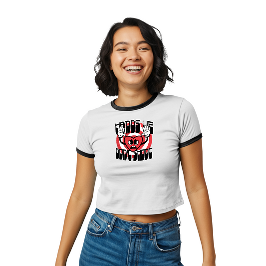 “Hold” Ringer Crop T-Shirt