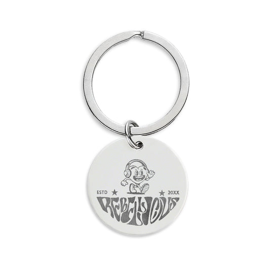 Engraved “Rebellious” Keychain